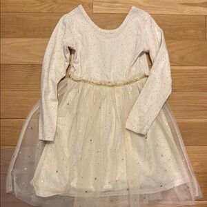 White and Gold Star Dress